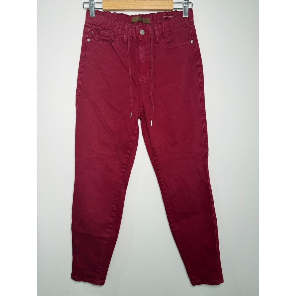 Judy Blue Skinny Jeans Women's Size‎ 5/27 Died Red Burgundy Denim JB88727C